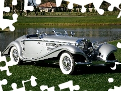 Cabriolet, Mercedes Benz 500K, silver