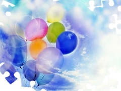 Sky, color, balloons