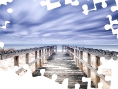 sea, pier, Sky, Beaches