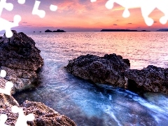 Sky, rocks, sea