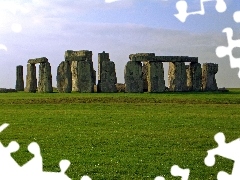 Stonehenge, Stones, Sky, grass