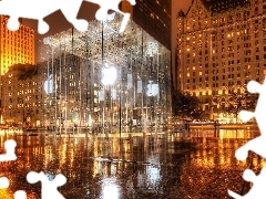 New York, Apple Store, skyscraper