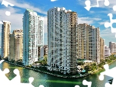 Miami, Florida, skyscrapers, Brickell Key