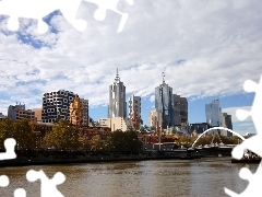 skyscrapers, Town, Melbourne