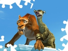 Ice Age, tiger, sloth, Ice Age