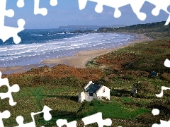 small, Home, coast, Sea, Ireland