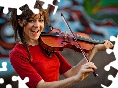 violin, lindsey stirling, Smile