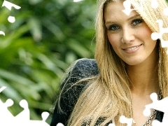 Blonde, make-up, Delta Goodrem, Smile