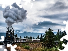 smoke, Train, locomotive