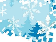 snow, Sapling, flakes