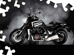 smoke, Yamaha V-Max, spotlight