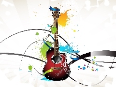 spots, Guitar, color