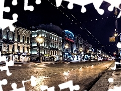 St. Petersburg, Russia, buildings, lanterns, Street