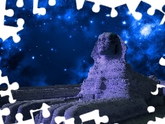 Statue monument, Sky, star, sphinx