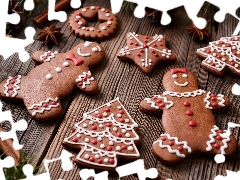 Christmas, Gingerbread, Twigs, humans, Christmas, Stars, boarding