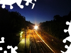 station, light, ##, Night
