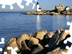 Stones, Lighthouses, sea