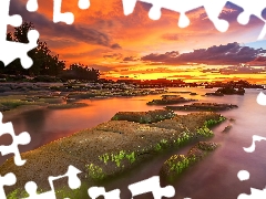 Great Sunsets, outflow, Stones, sea