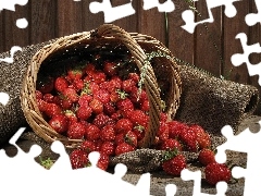 basket, strawberries