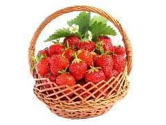 basket, strawberries