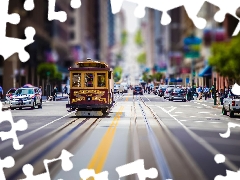 San Francisco, tram, Street, USA