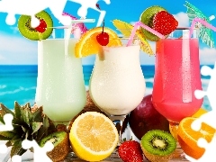 summer, color, drinks