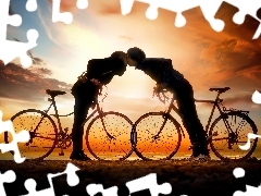 sun, kiss, Bikes, west, Steam