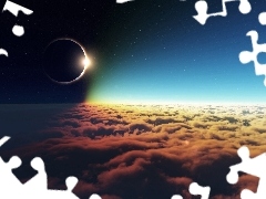 Sky, eclipse, sun, clouds