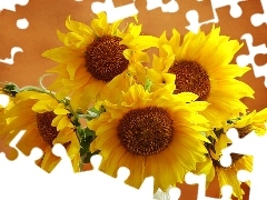 bouquet, sunflowers