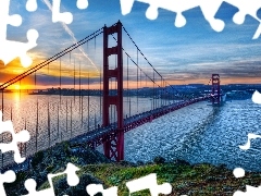 River, San Francisco, The Golden Gate Bridge, Great Sunsets