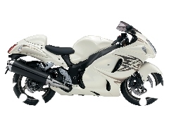 silencer, White, suzuki GSX 1300R Hayabusa