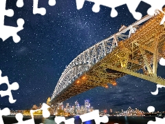 bridge, Australia, Sky, star, Sydney Harbour Bridge, Sydney