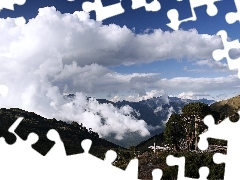 Taiwan, Mountains, clouds