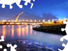 Floodlit, Taipei, Taiwan, bridge
