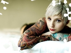 tattoos, girl, Band