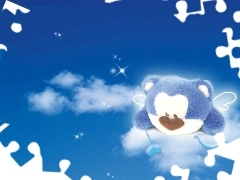 clouds, winged, teddy bear