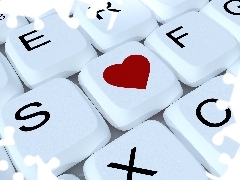 keyboard, Heart teddybear
