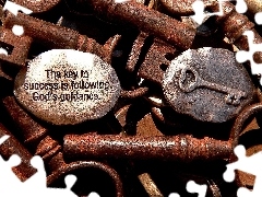 text, rusty, keys