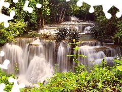 forest, cascade, Thailand, waterfall