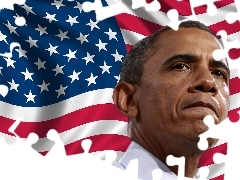 Barack Obama, The United States, flag, president