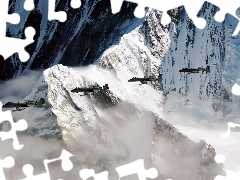 Planes, winter, Thunderbolt A-10, Mountains