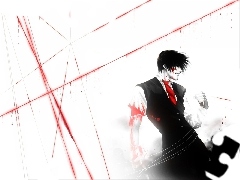 Hellsing, Red, Tie, Alucard