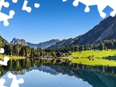 Tirol, Austria, lake, woods, Mountains