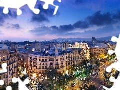 Barcelona, panorama, town, Spain