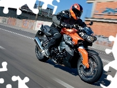 Motorcyclist, BMW K1300R, Town