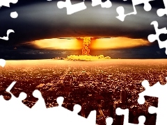 explosion, Atomic, Town, Bombs