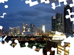 Floryda, twilight, Town, Miami