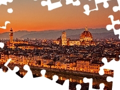 town, Italy, Florence, panorama, chair