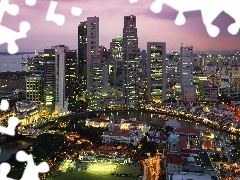 town, Singapur, panorama