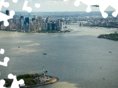 New York, panorama, town